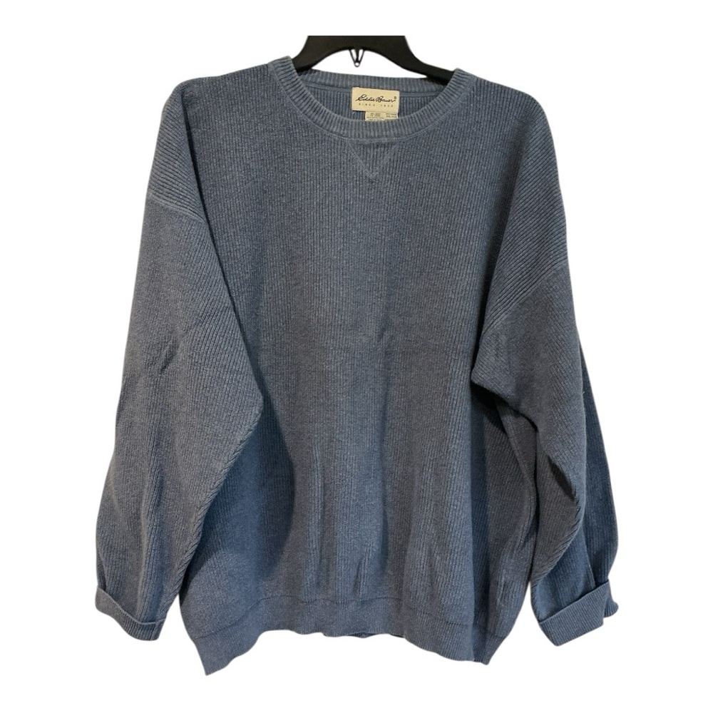 Eddie Bauer Men’s XXL Blue Cotton Crewneck Sweater